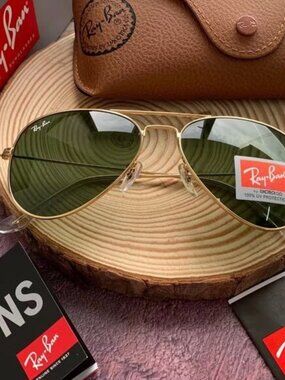 Ray-Ban 3025 Green Aviator Sunglasses 58mm